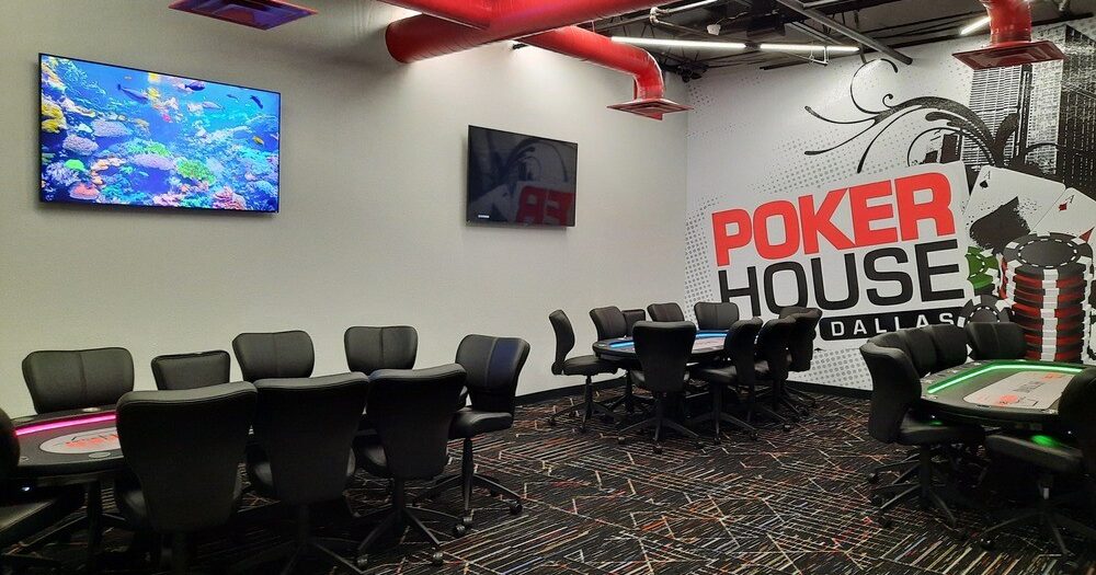 Casino tables set up for play.